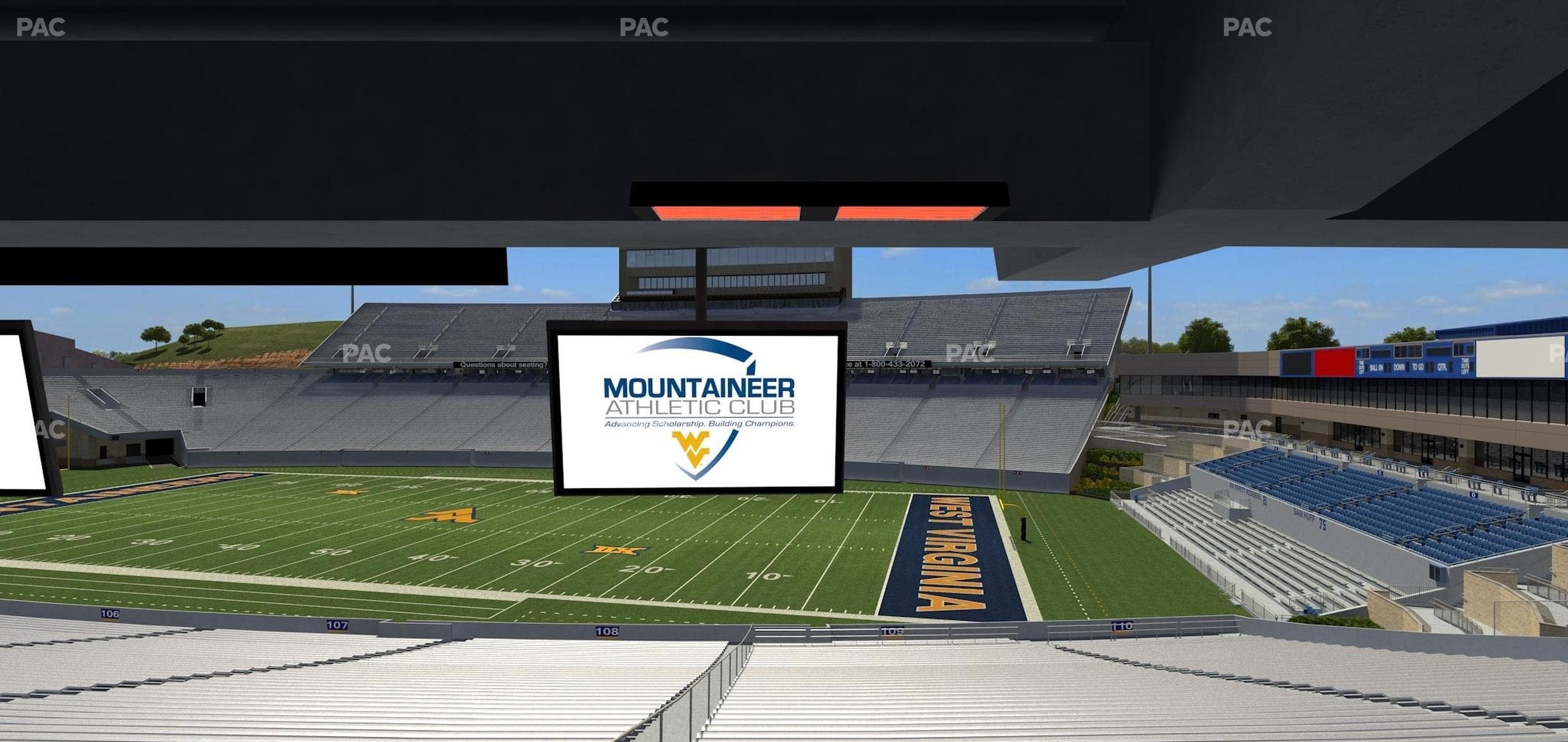 Mountaineer Field at Milan Puskar Stadium - Section Field Box 32 Seat View