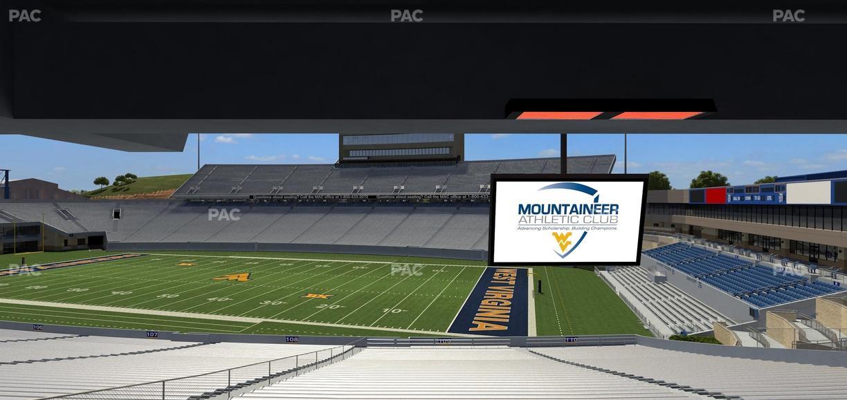 Mountaineer Field at Milan Puskar Stadium - Section Field Box 33 Seat View