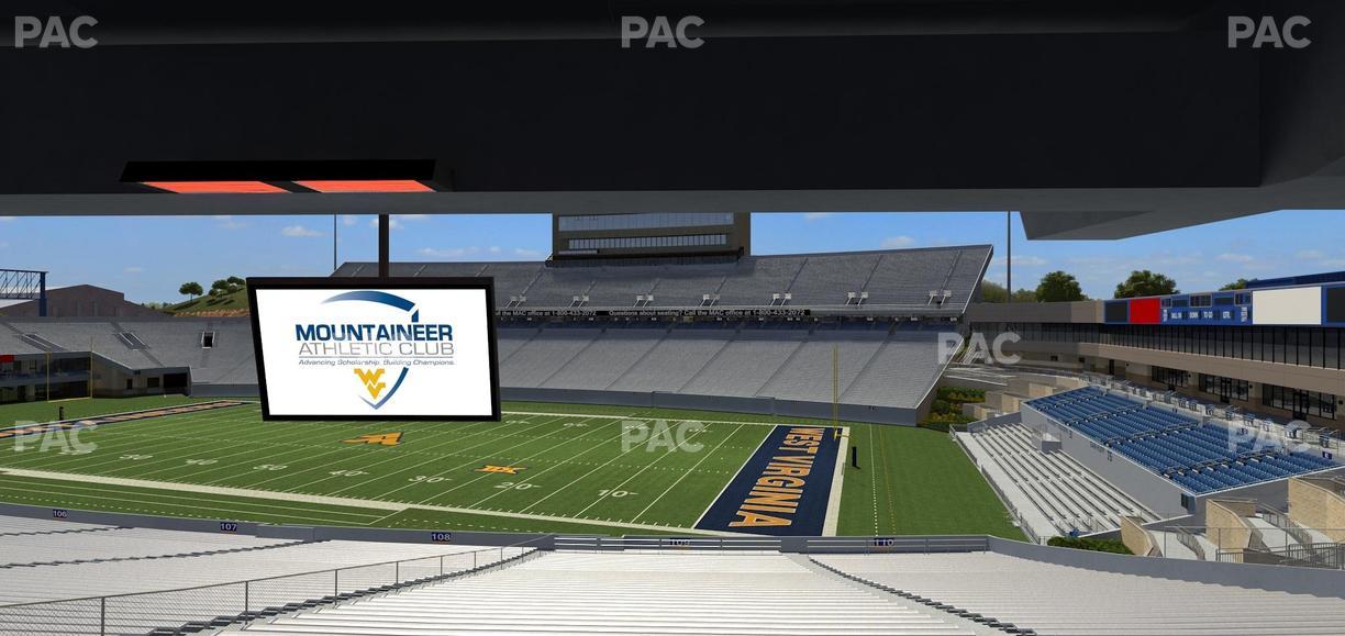 Mountaineer Field at Milan Puskar Stadium - Section Field Box 34 Seat View