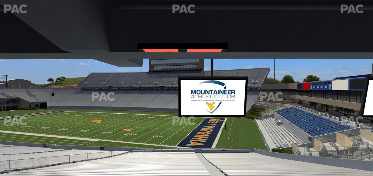 Mountaineer Field at Milan Puskar Stadium - Section Field Box 35 Seat View