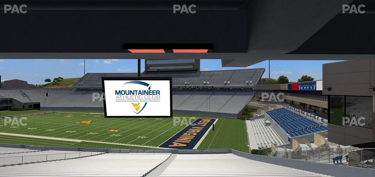 Mountaineer Field at Milan Puskar Stadium - Section Field Box 36 Seat View