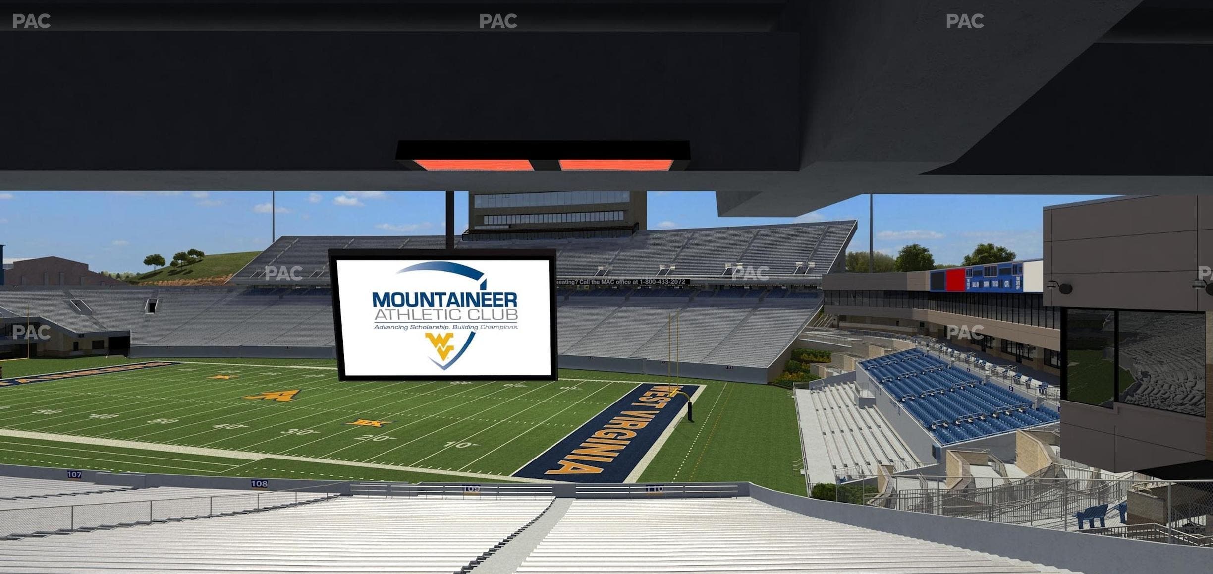 Mountaineer Field at Milan Puskar Stadium - Section Field Box 36 Seat View