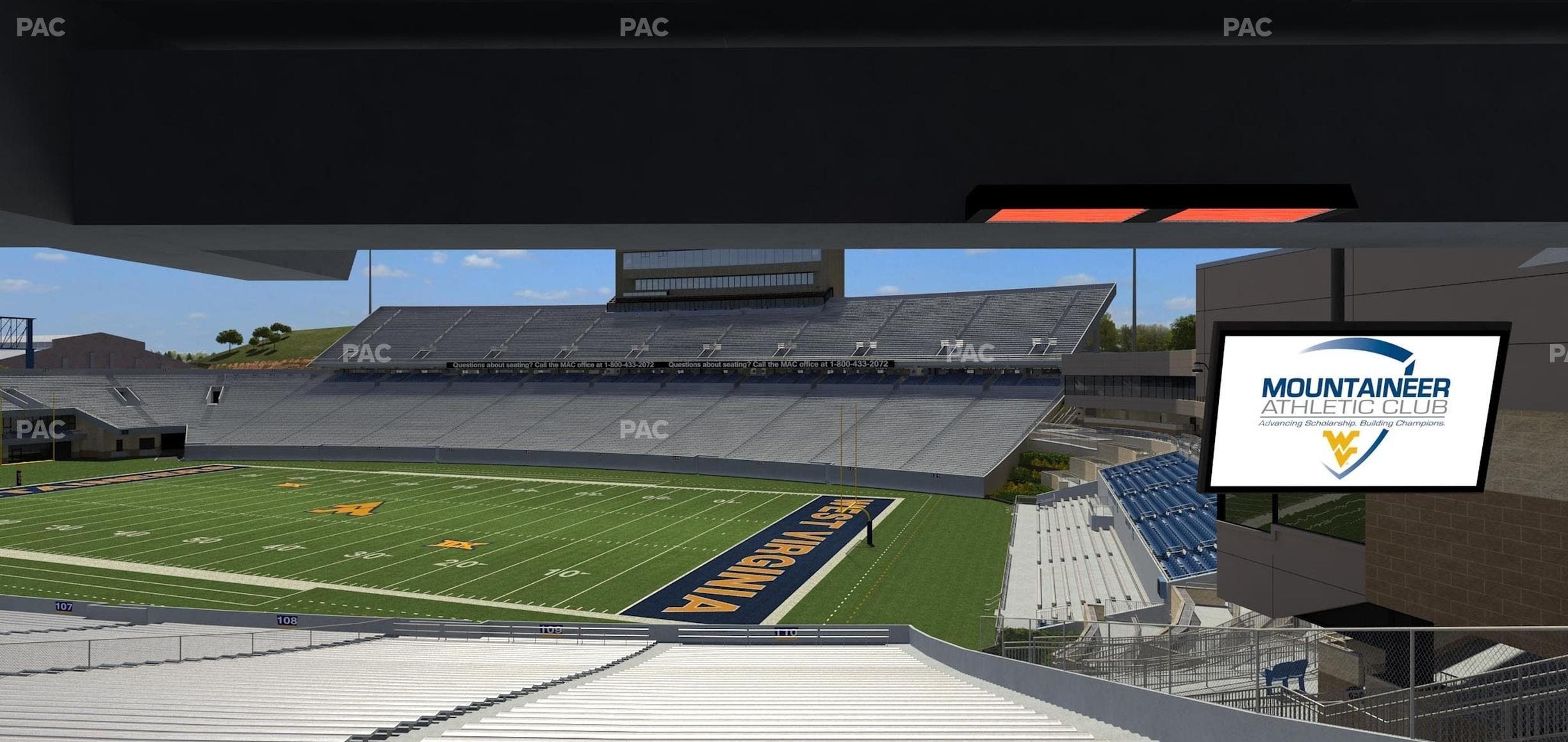 Mountaineer Field at Milan Puskar Stadium - Section Field Box 37 Seat View