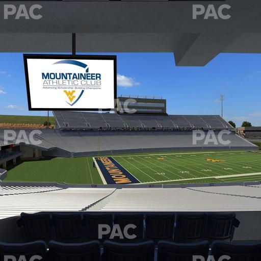 Mountaineer Field at Milan Puskar Stadium - Section Field Box 4 Seat View