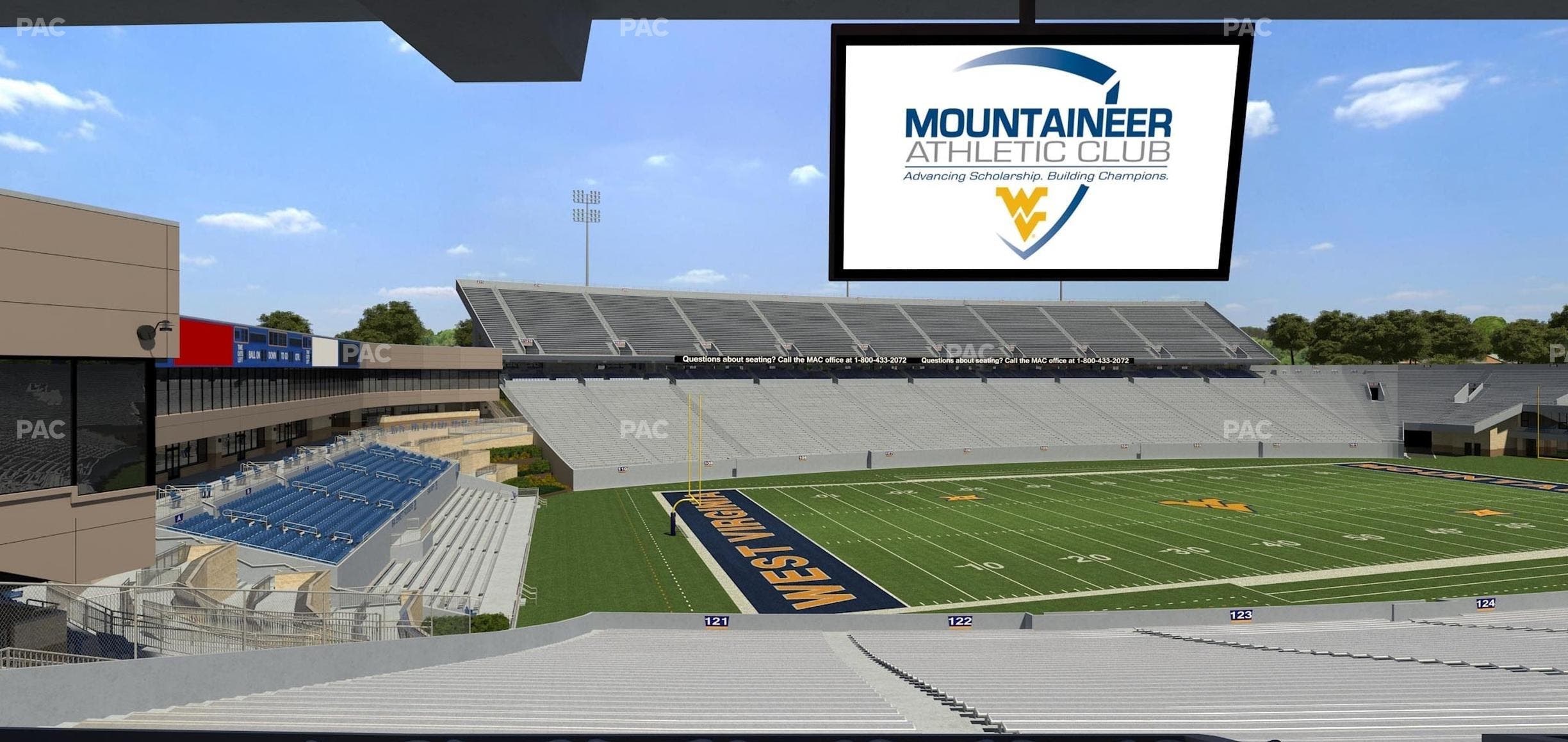 Mountaineer Field at Milan Puskar Stadium - Section Field Box 41 Seat View