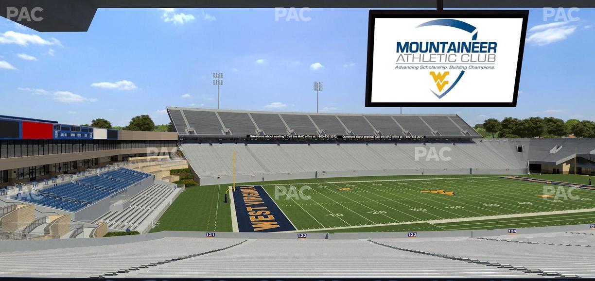 Mountaineer Field at Milan Puskar Stadium - Section Field Box 43 Seat View