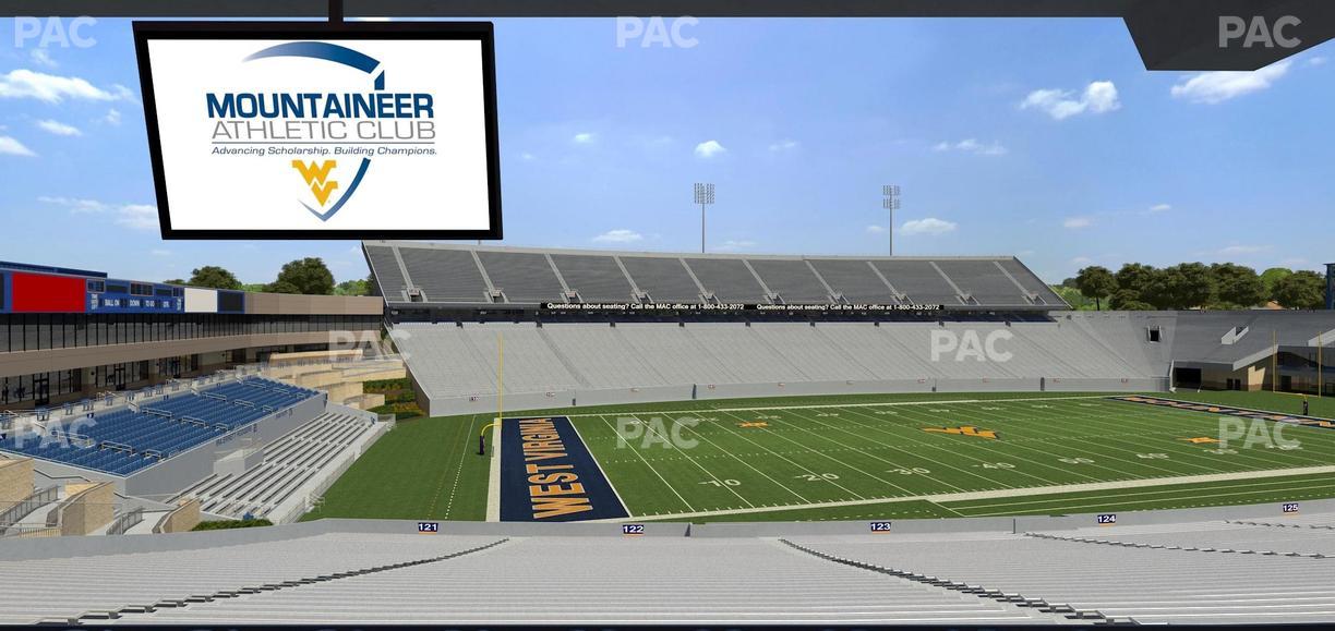 Mountaineer Field at Milan Puskar Stadium - Section Field Box 44 Seat View