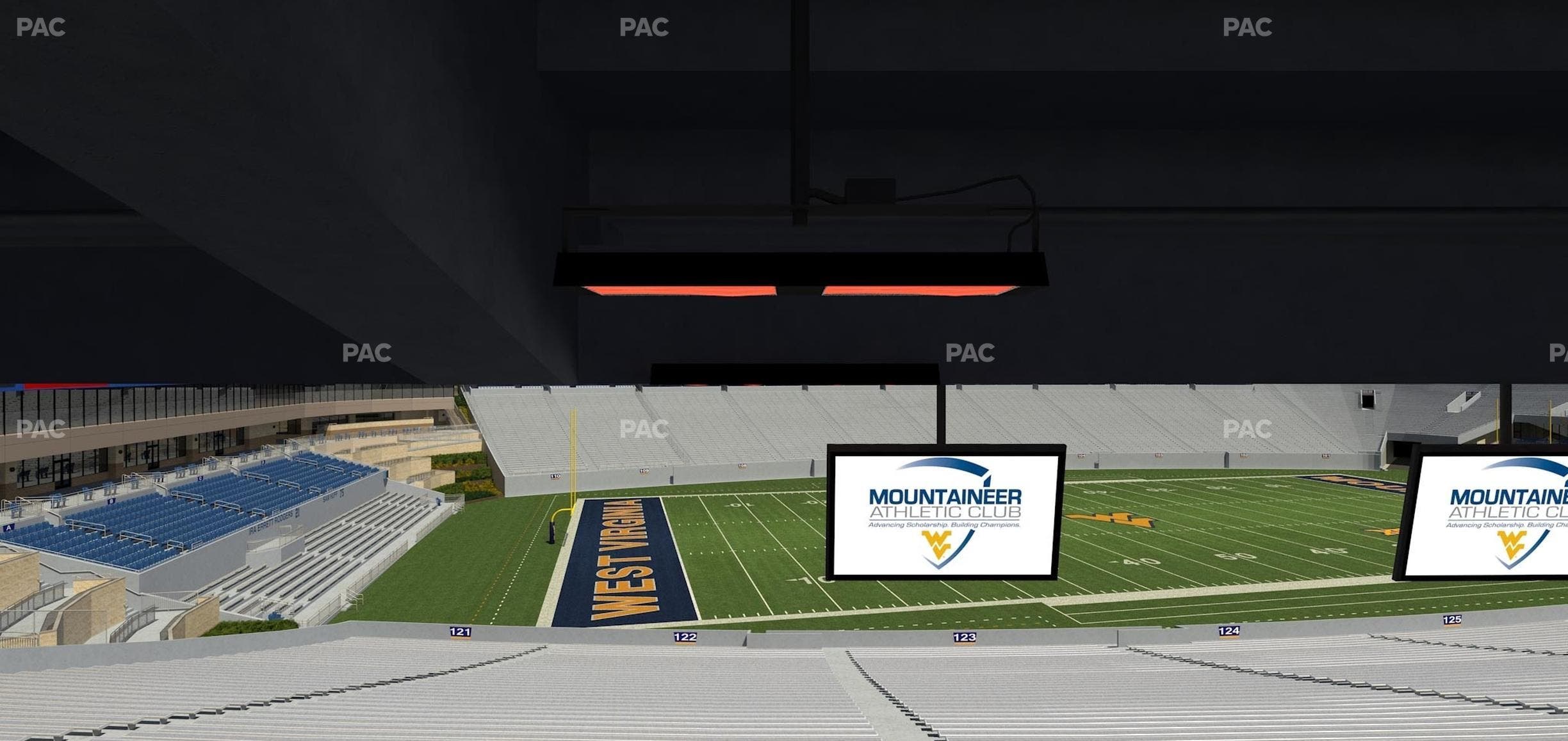 Mountaineer Field at Milan Puskar Stadium - Section Field Box 45 Seat View