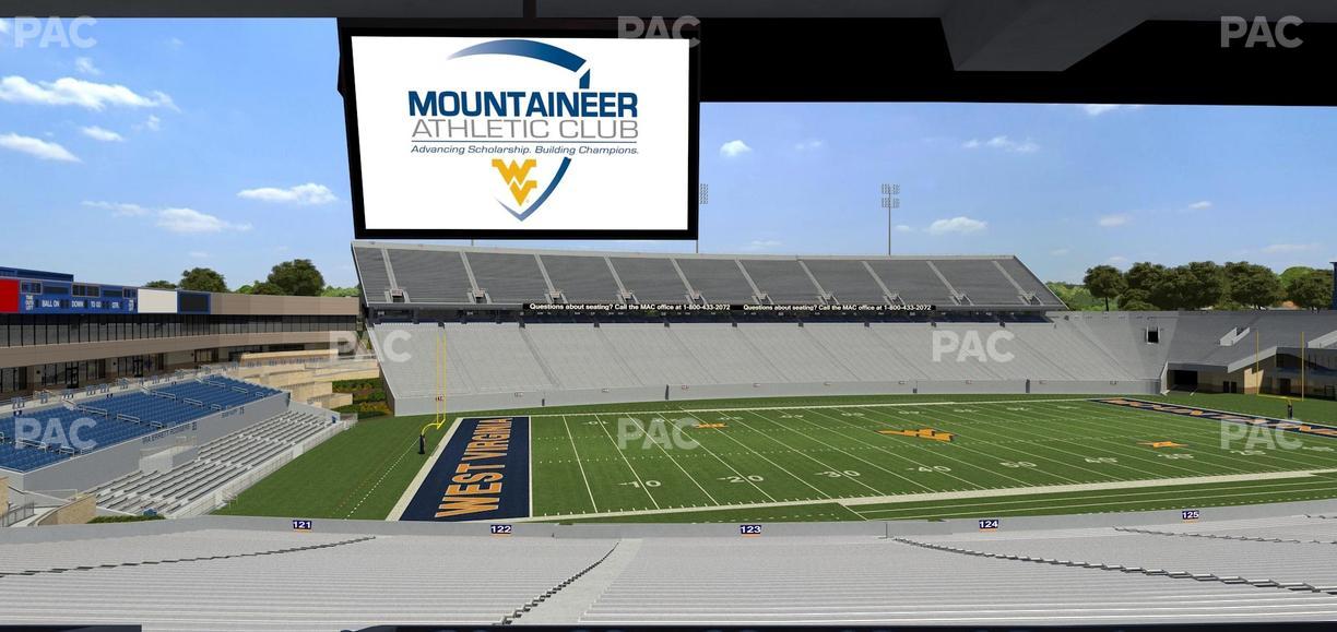 Mountaineer Field at Milan Puskar Stadium - Section Field Box 46 Seat View