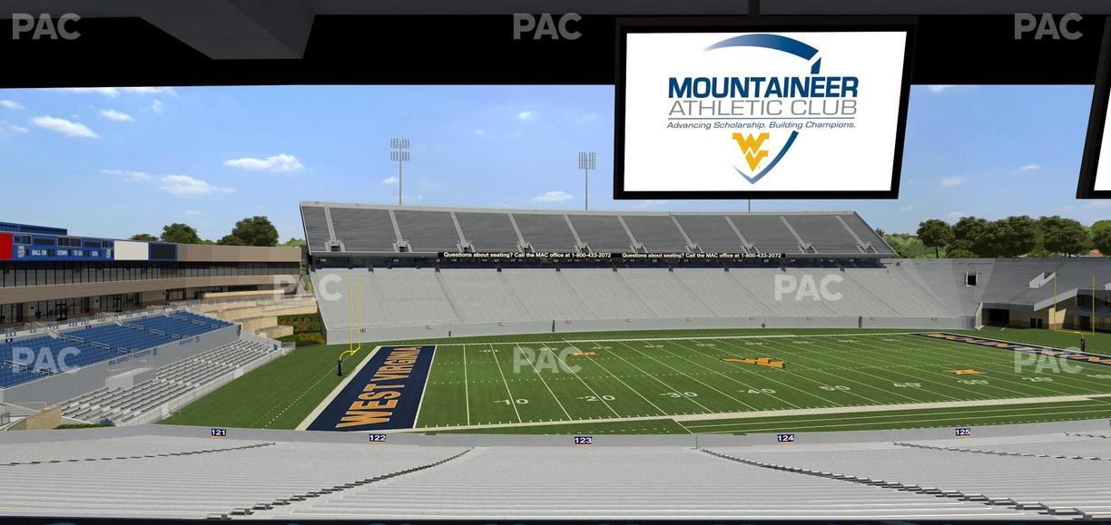 Mountaineer Field at Milan Puskar Stadium - Section Field Box 47 Seat View