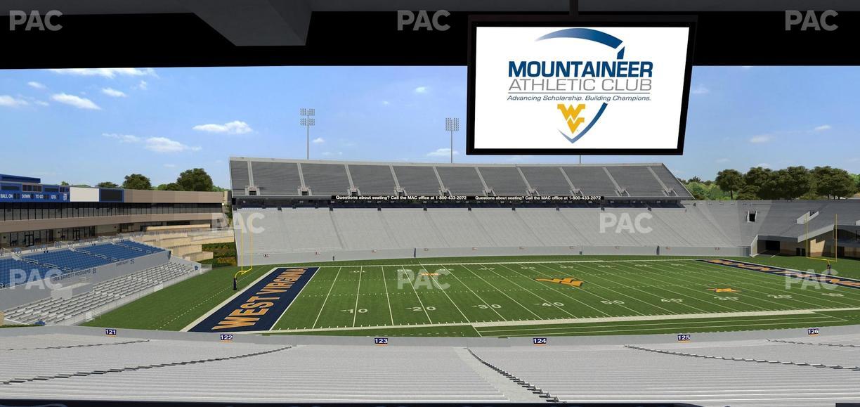 Mountaineer Field at Milan Puskar Stadium - Section Field Box 49 Seat View