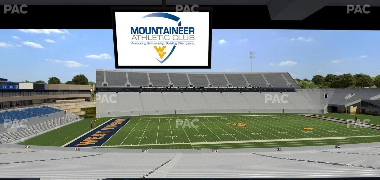 Mountaineer Field at Milan Puskar Stadium - Section Field Box 50 Seat View