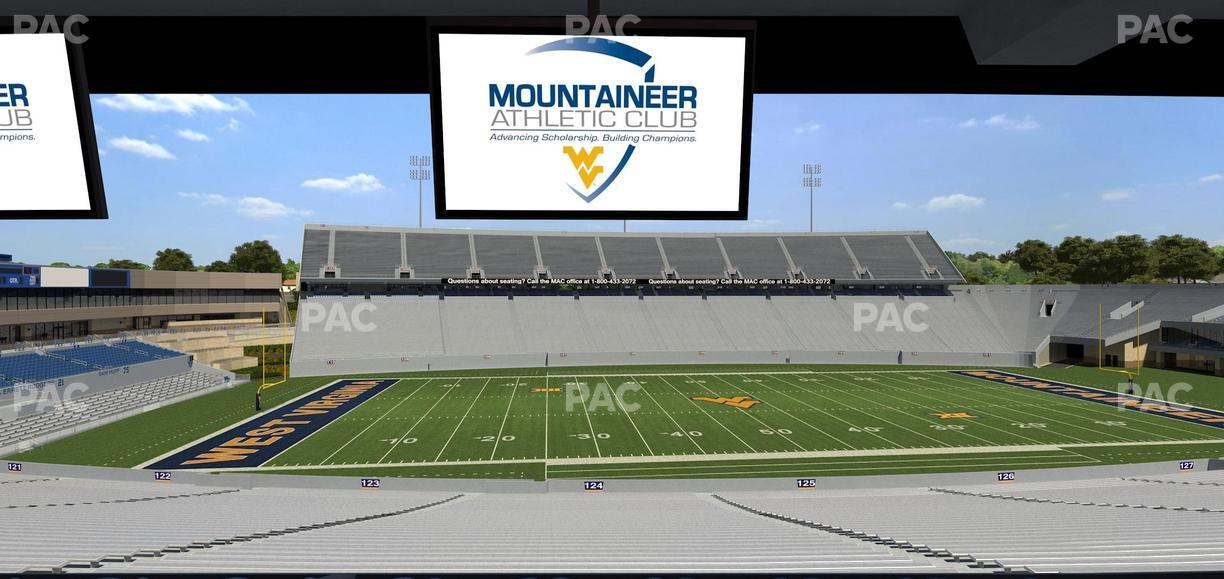 Mountaineer Field at Milan Puskar Stadium - Section Field Box 52 Seat View