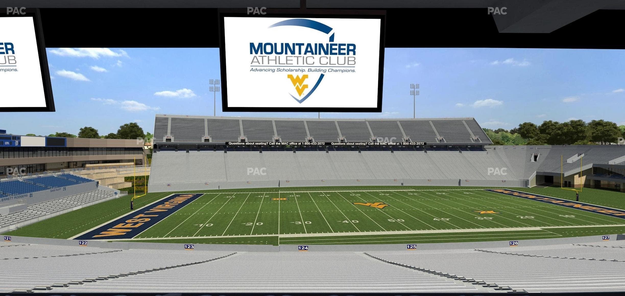 Mountaineer Field at Milan Puskar Stadium - Section Field Box 52 Seat View