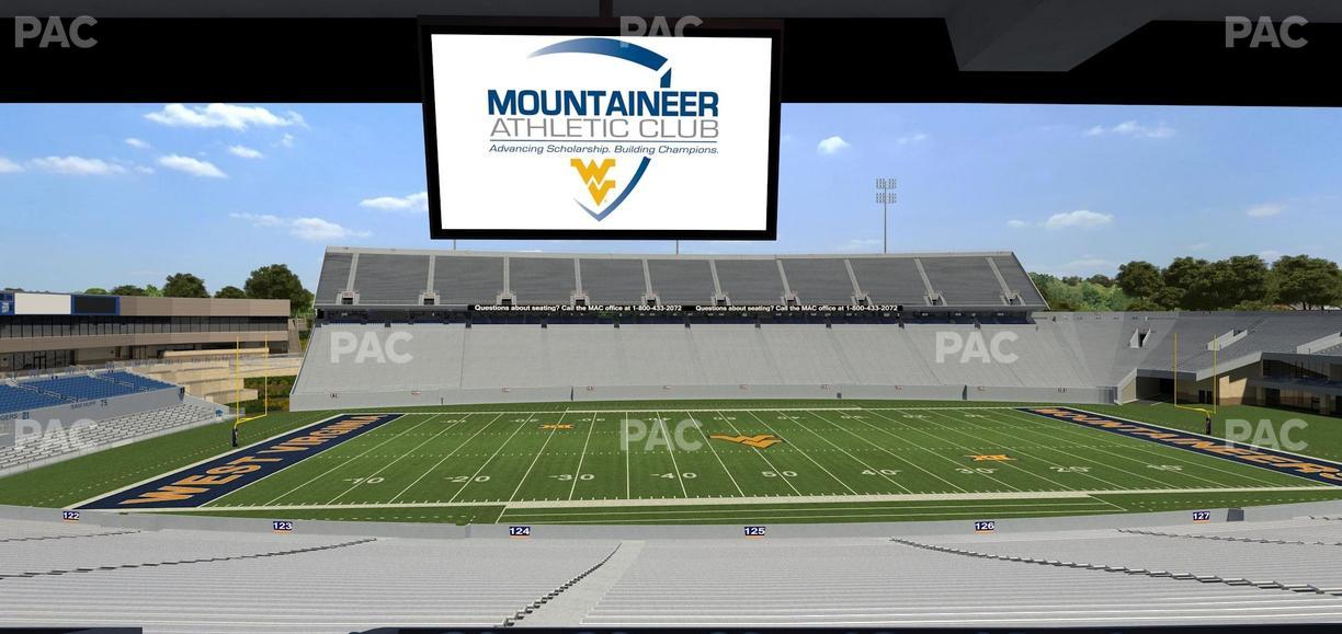 Mountaineer Field at Milan Puskar Stadium - Section Field Box 54 Seat View