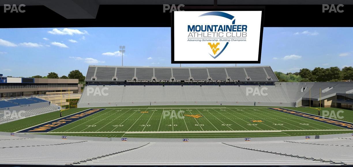Mountaineer Field at Milan Puskar Stadium - Section Field Box 55 Seat View