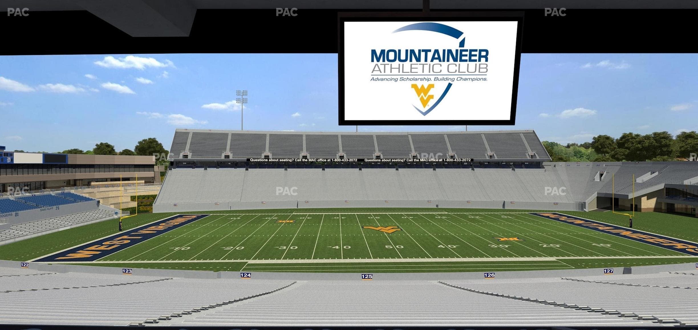 Mountaineer Field at Milan Puskar Stadium - Section Field Box 55 Seat View