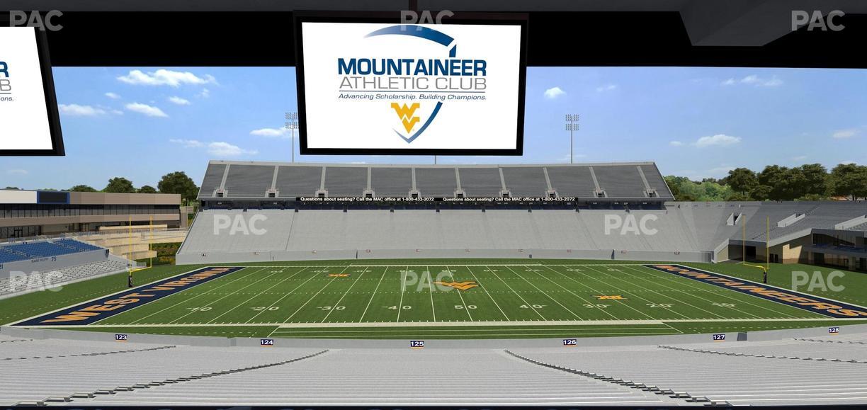 Mountaineer Field at Milan Puskar Stadium - Section Field Box 56 Seat View