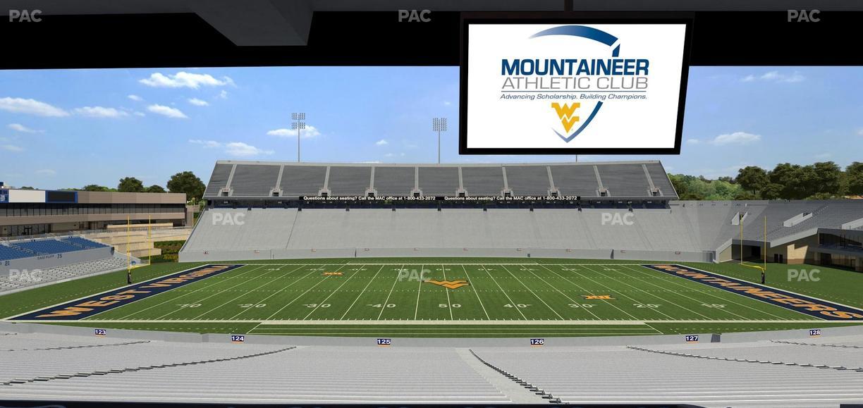 Mountaineer Field at Milan Puskar Stadium - Section Field Box 57 Seat View