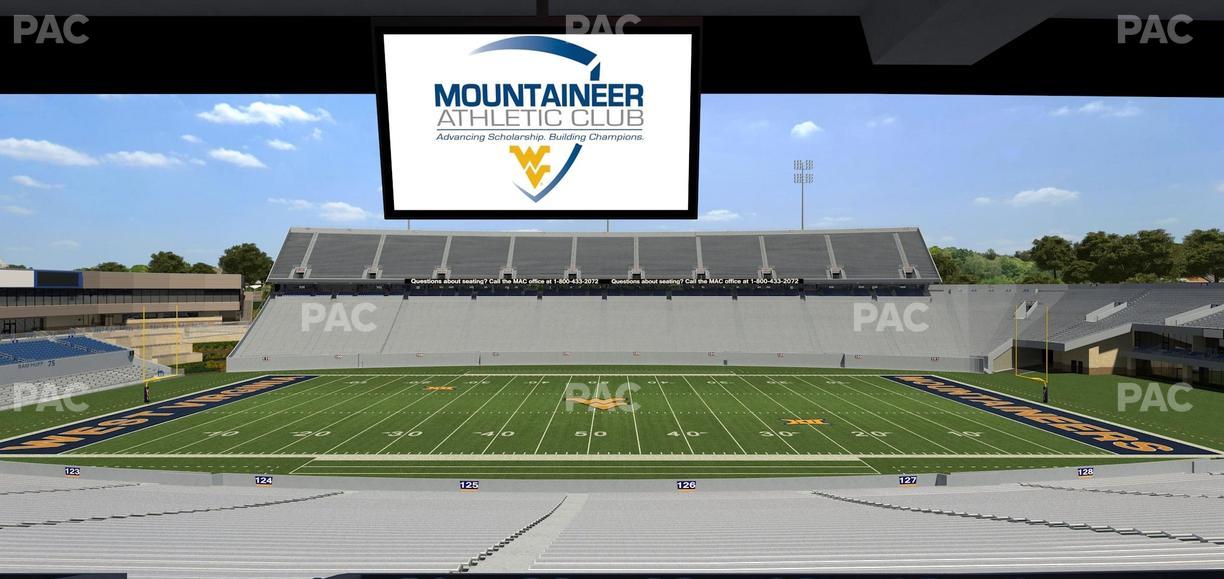 Mountaineer Field at Milan Puskar Stadium - Section Field Box 58 Seat View