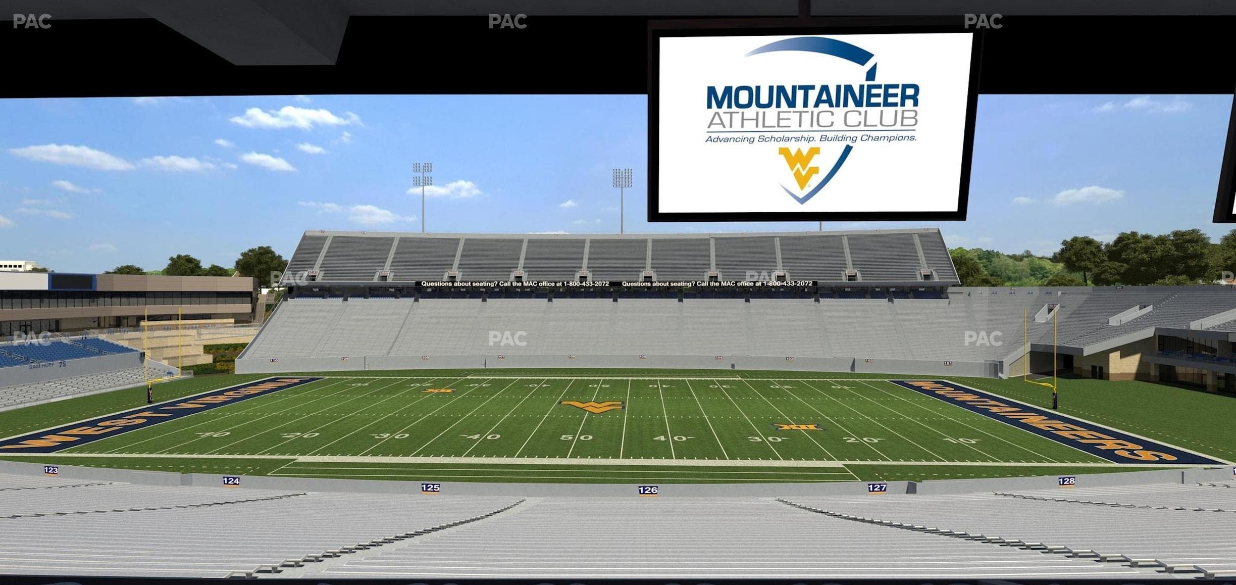 Mountaineer Field at Milan Puskar Stadium - Section Field Box 59 Seat View