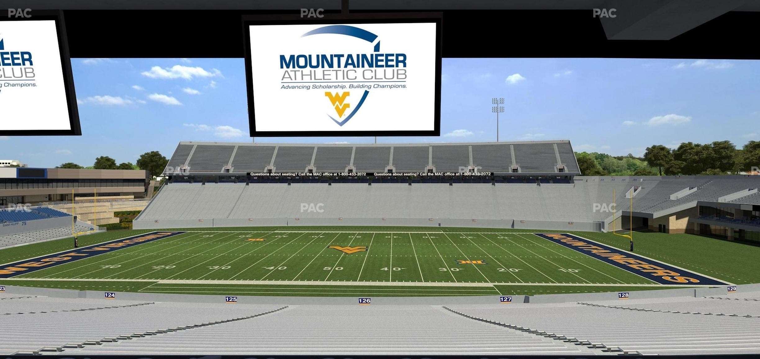 Mountaineer Field at Milan Puskar Stadium - Section Field Box 60 Seat View