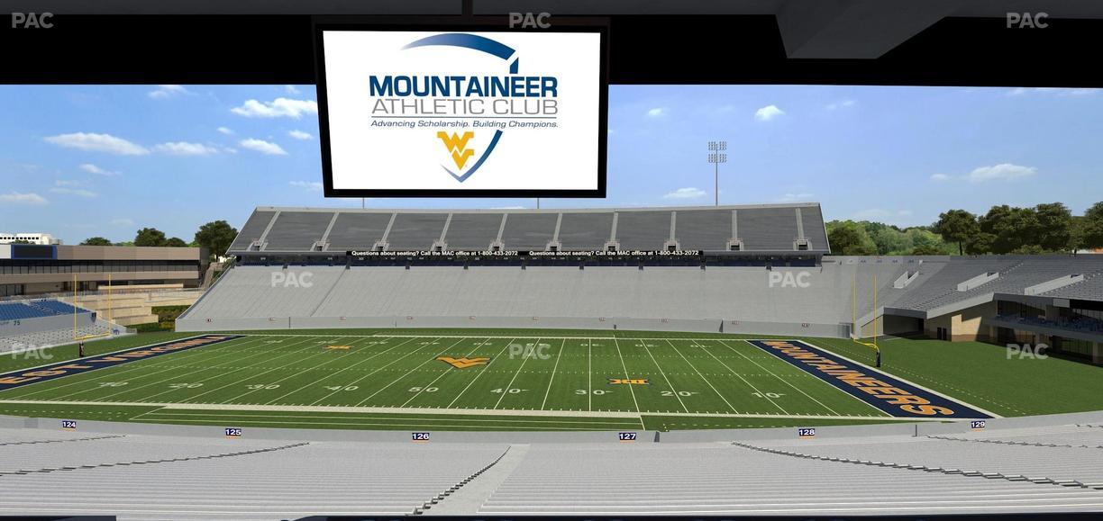 Mountaineer Field at Milan Puskar Stadium - Section Field Box 62 Seat View