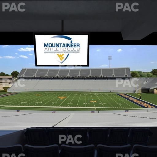 Mountaineer Field at Milan Puskar Stadium - Section Field Box 62 Seat View