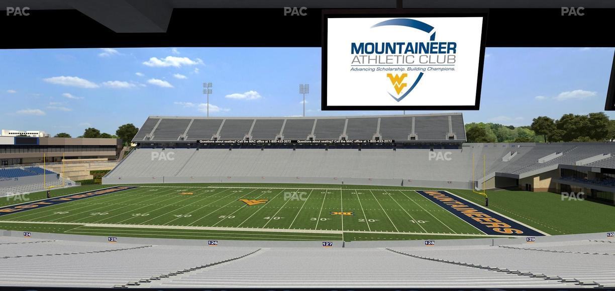 Mountaineer Field at Milan Puskar Stadium - Section Field Box 63 Seat View