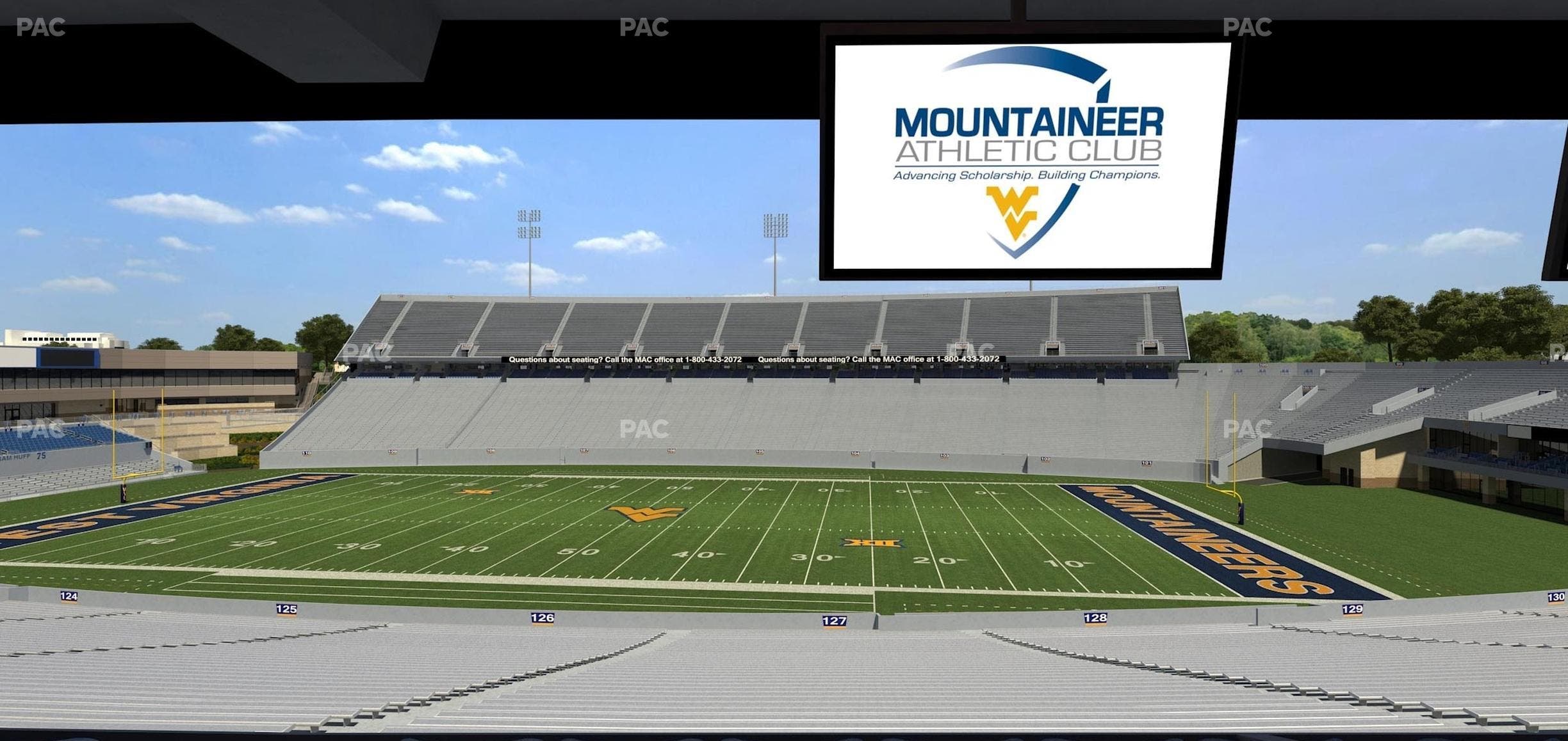 Mountaineer Field at Milan Puskar Stadium - Section Field Box 63 Seat View