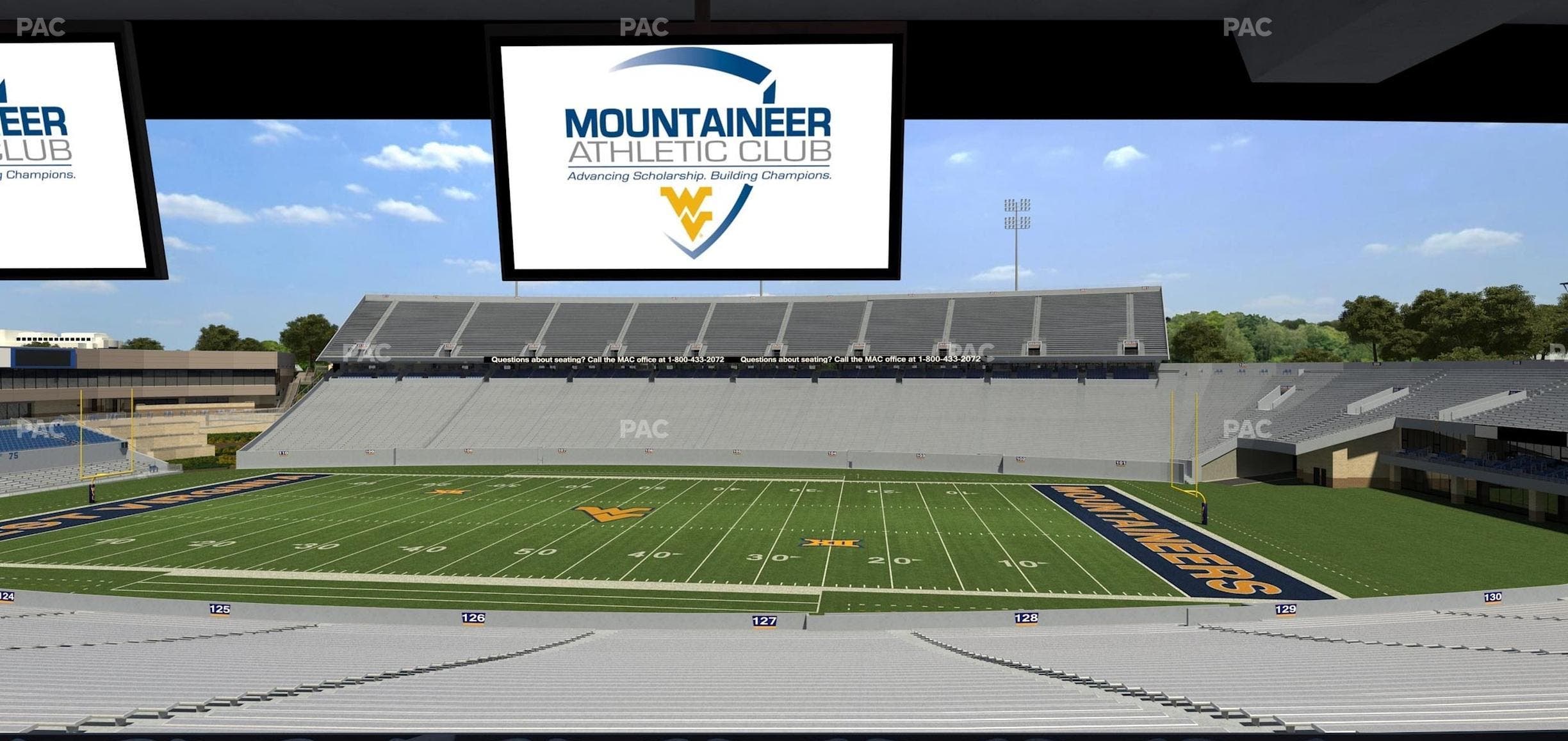 Mountaineer Field at Milan Puskar Stadium - Section Field Box 64 Seat View