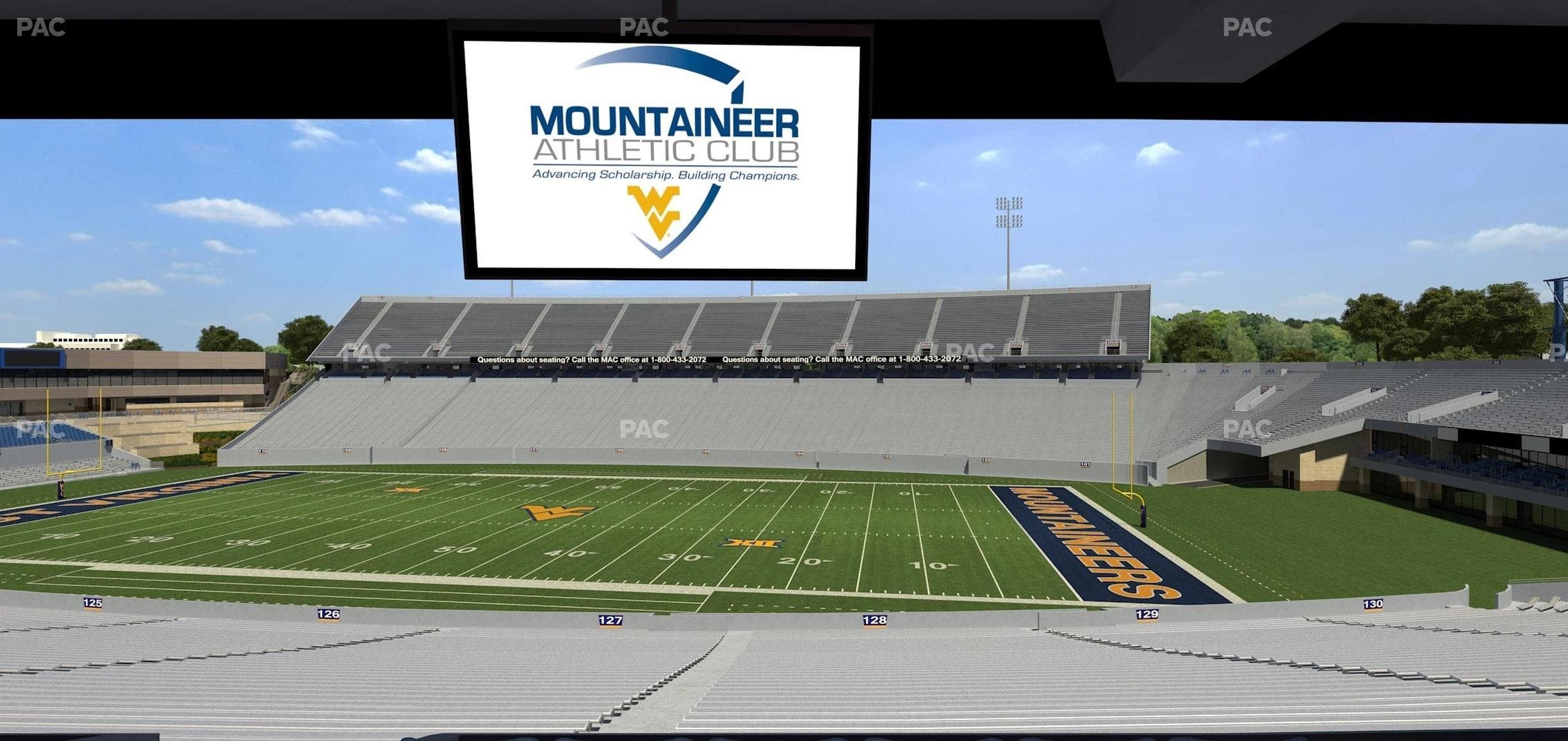 Mountaineer Field at Milan Puskar Stadium - Section Field Box 66 Seat View