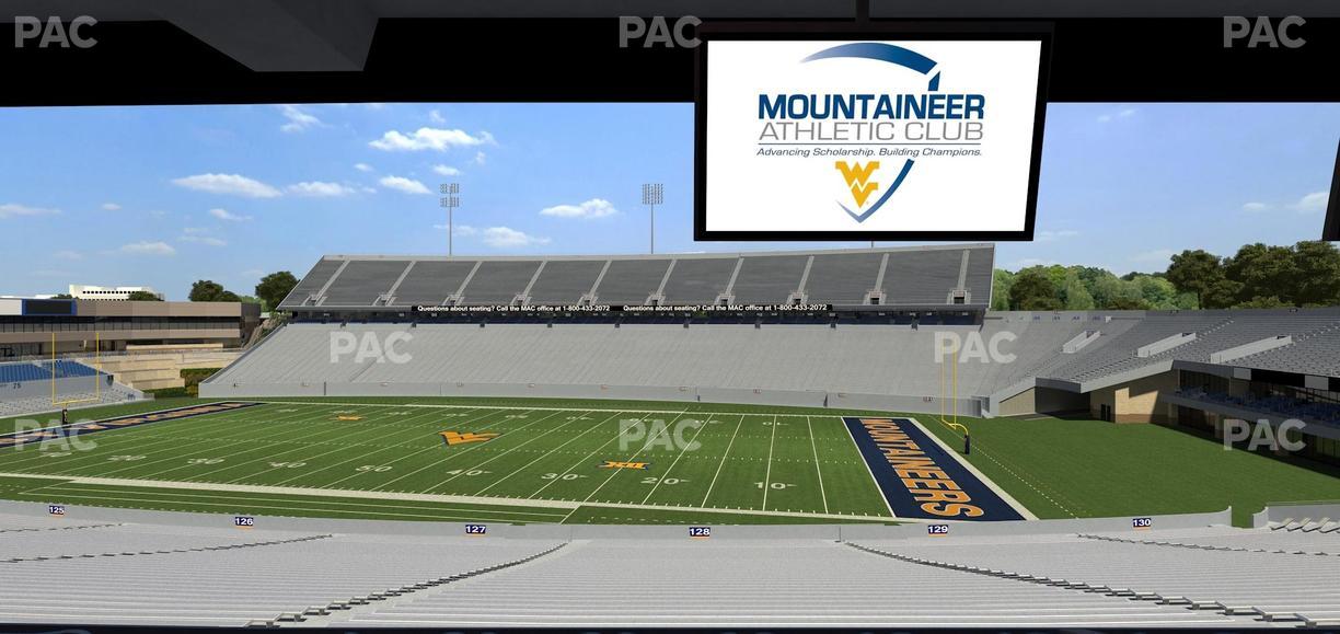 Mountaineer Field at Milan Puskar Stadium - Section Field Box 67 Seat View