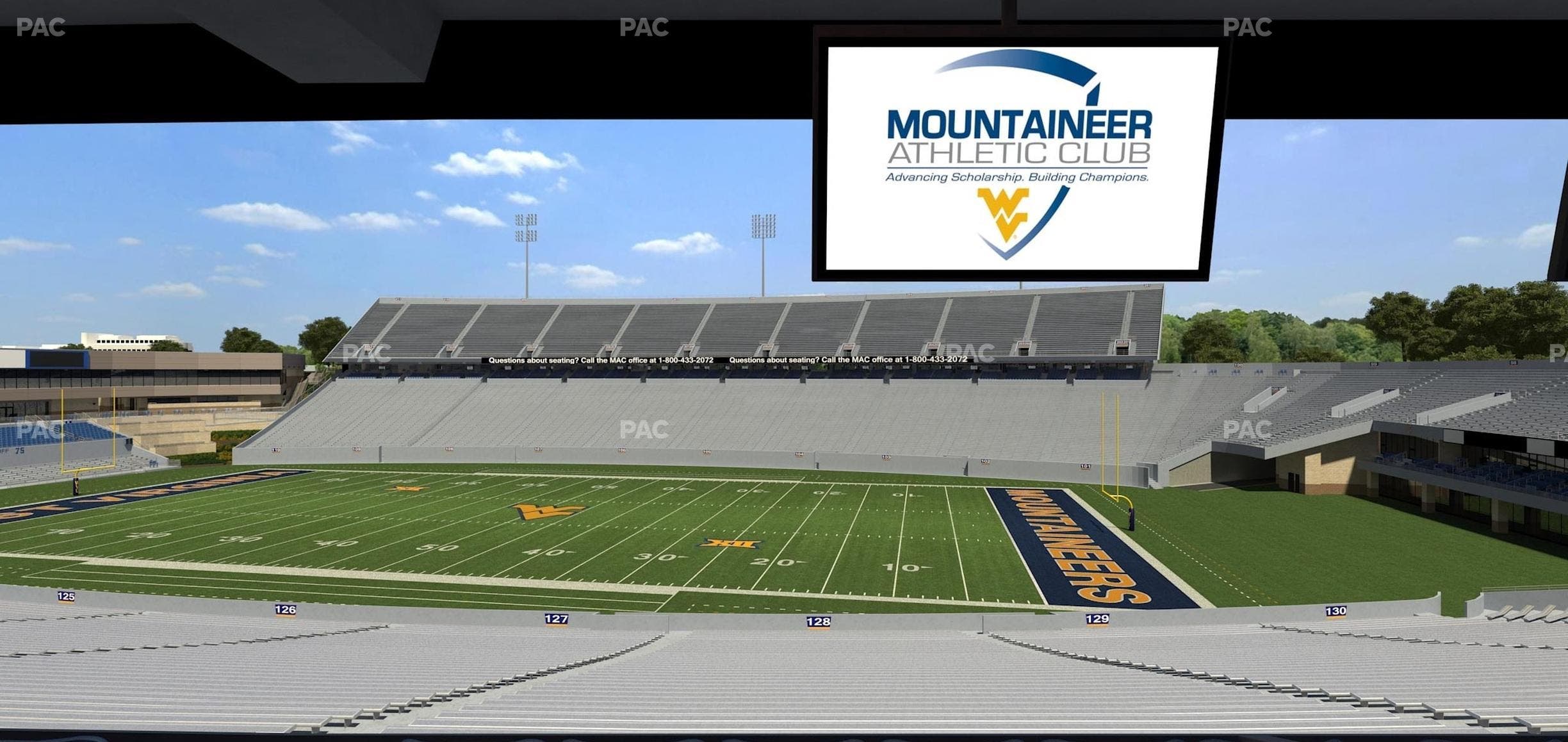 Mountaineer Field at Milan Puskar Stadium - Section Field Box 67 Seat View