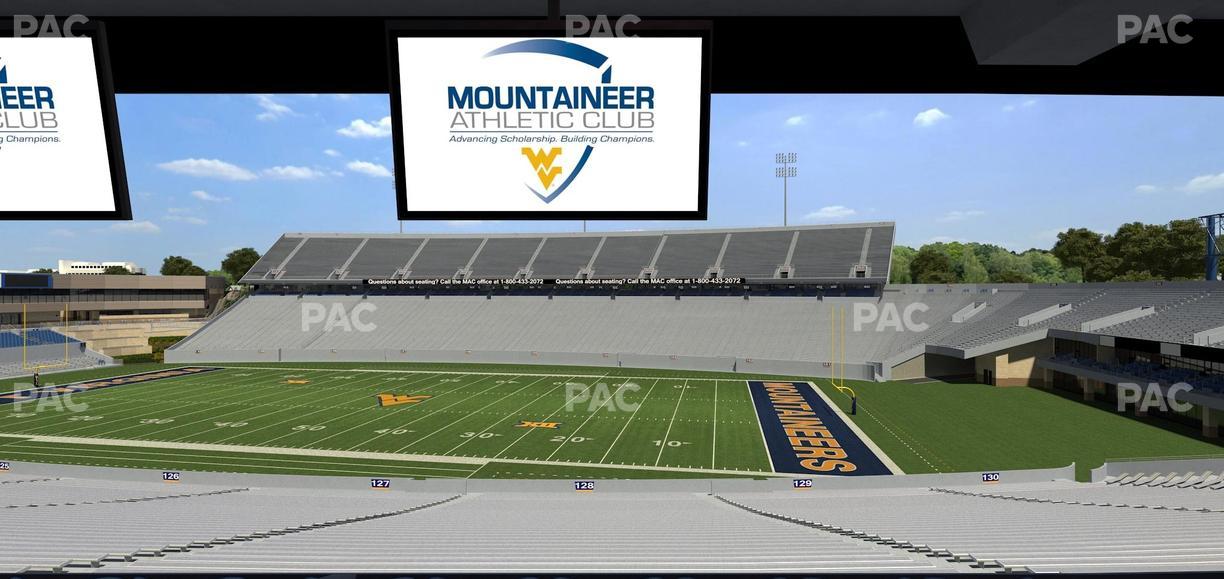 Mountaineer Field at Milan Puskar Stadium - Section Field Box 68 Seat View