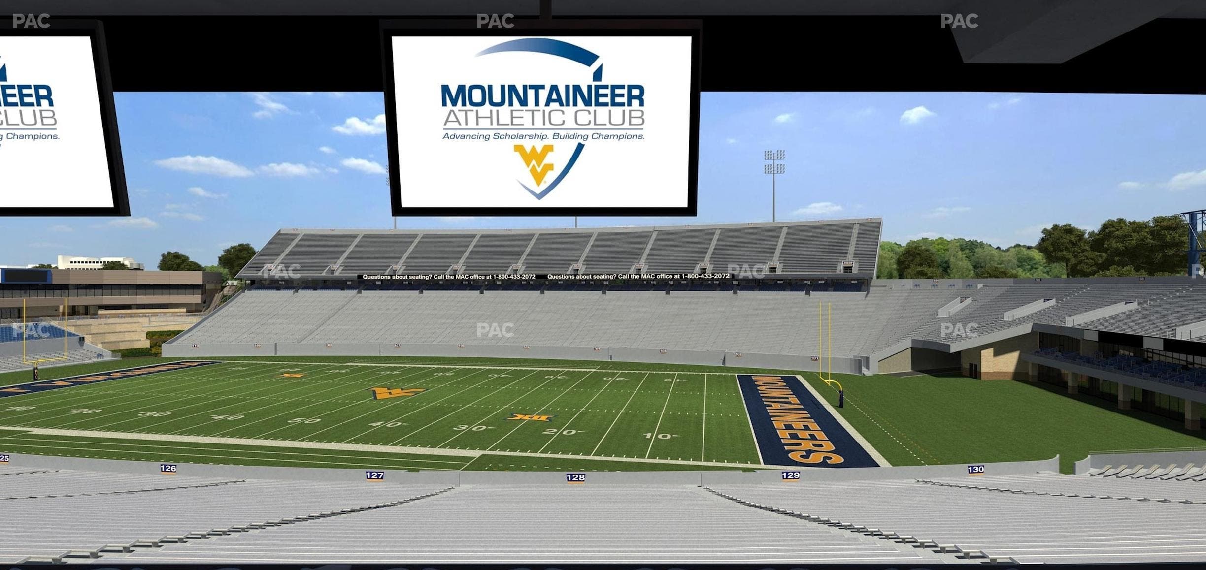 Mountaineer Field at Milan Puskar Stadium - Section Field Box 68 Seat View