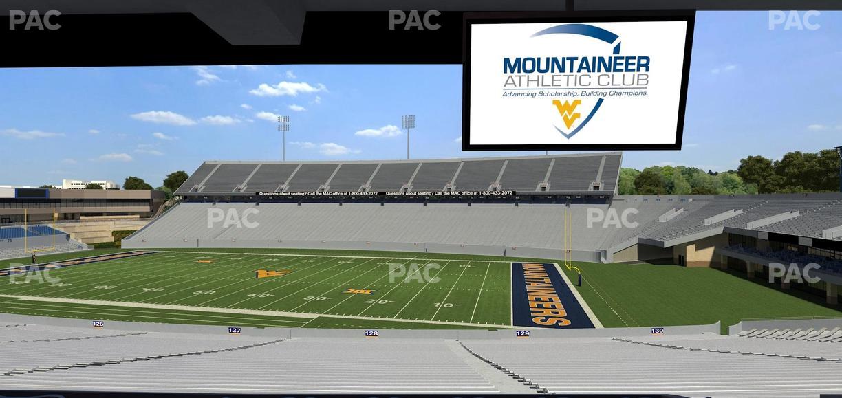 Mountaineer Field at Milan Puskar Stadium - Section Field Box 69 Seat View