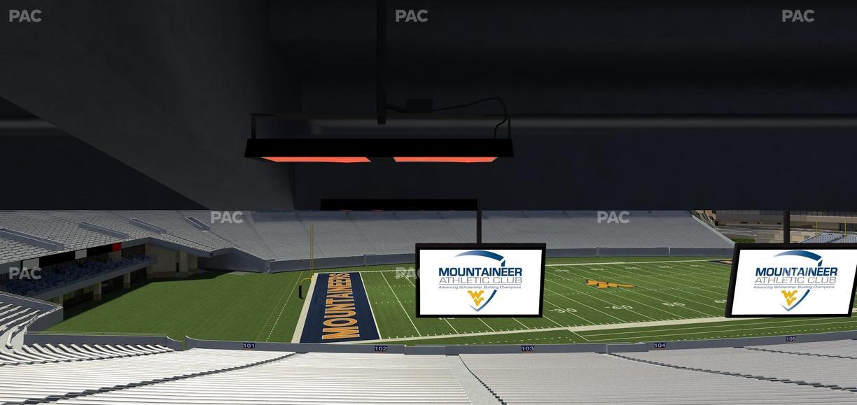 Mountaineer Field at Milan Puskar Stadium - Section Field Box 7 Seat View