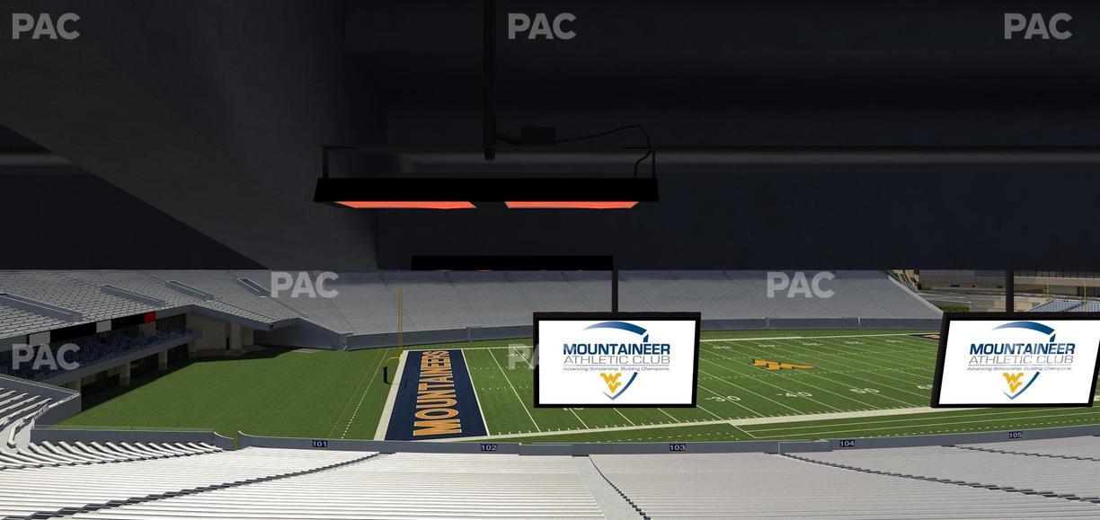 Mountaineer Field at Milan Puskar Stadium - Section Field Box 7 Seat View