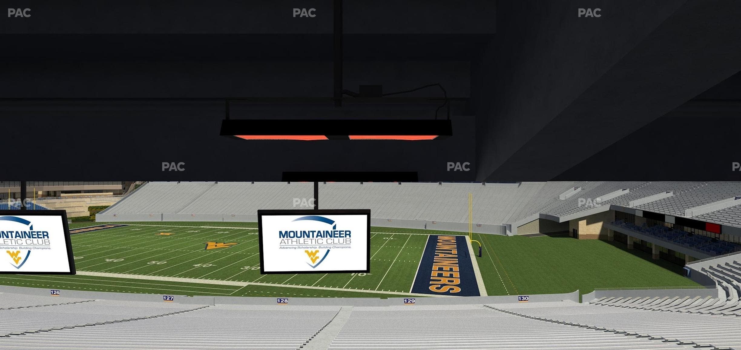 Mountaineer Field at Milan Puskar Stadium - Section Field Box 70 Seat View