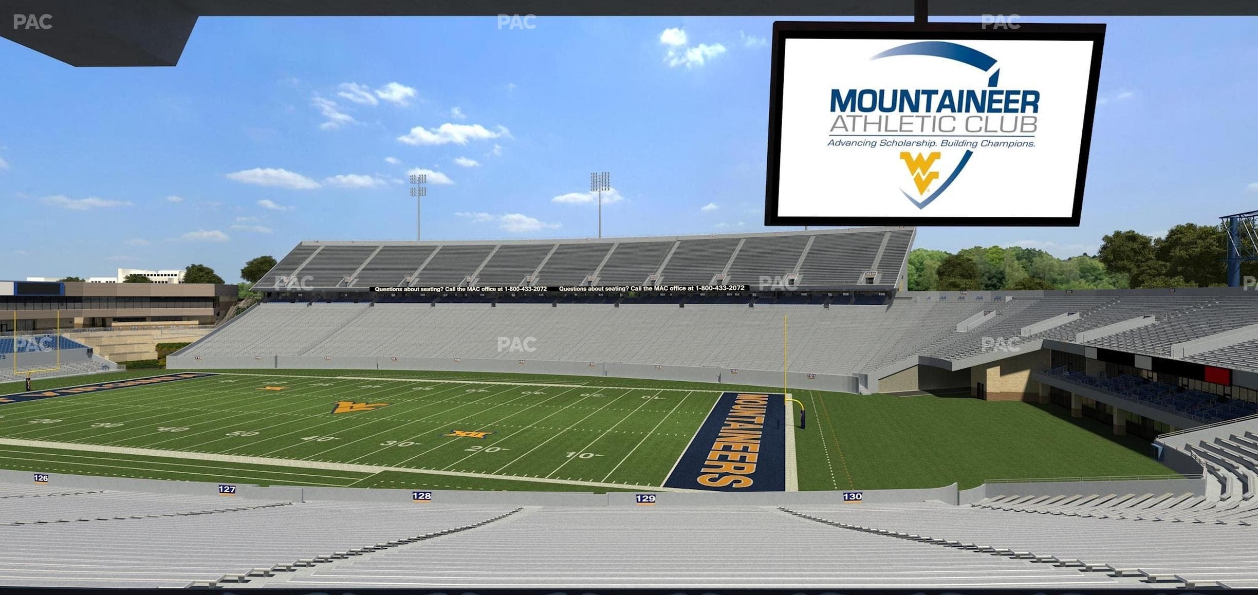 Mountaineer Field at Milan Puskar Stadium - Section Field Box 71 Seat View