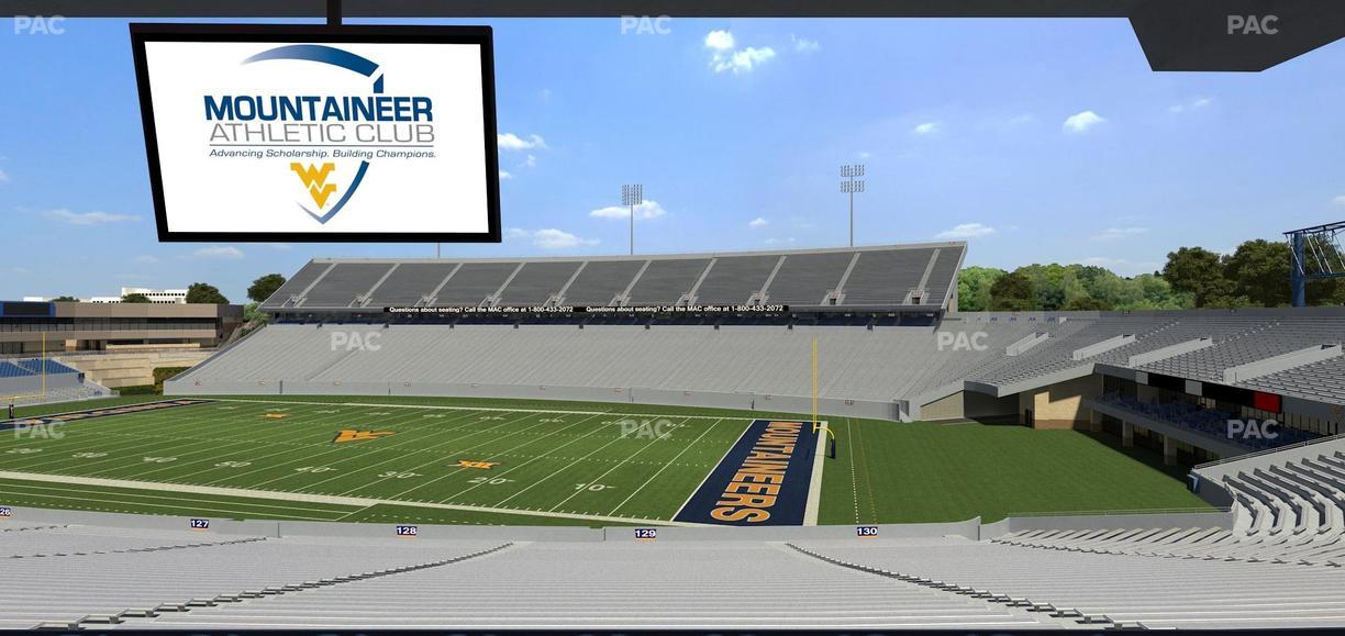 Mountaineer Field at Milan Puskar Stadium - Section Field Box 72 Seat View