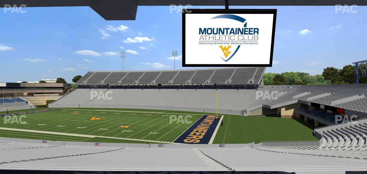 Mountaineer Field at Milan Puskar Stadium - Section Field Box 73 Seat View