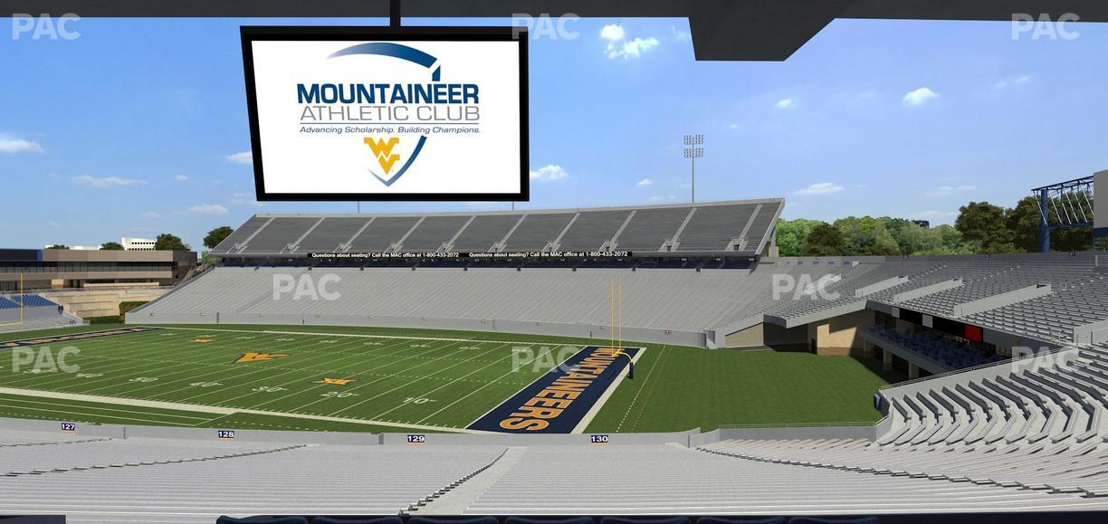 Mountaineer Field at Milan Puskar Stadium - Section Field Box 74 Seat View