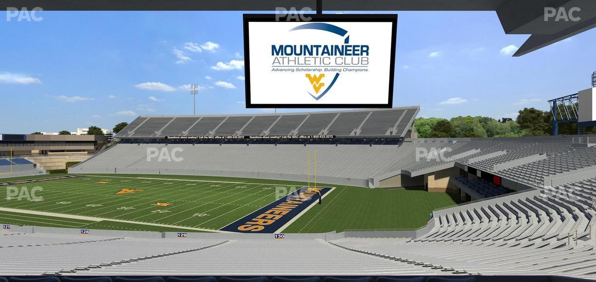 Mountaineer Field at Milan Puskar Stadium - Section Field Box 76 Seat View