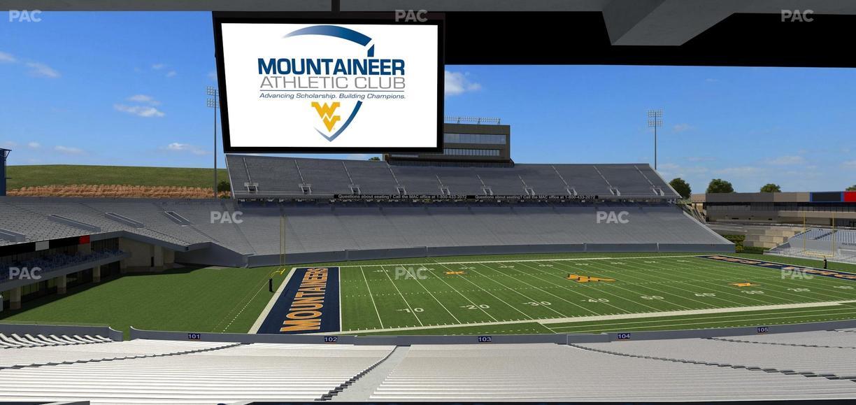 Mountaineer Field at Milan Puskar Stadium - Section Field Box 8 Seat View