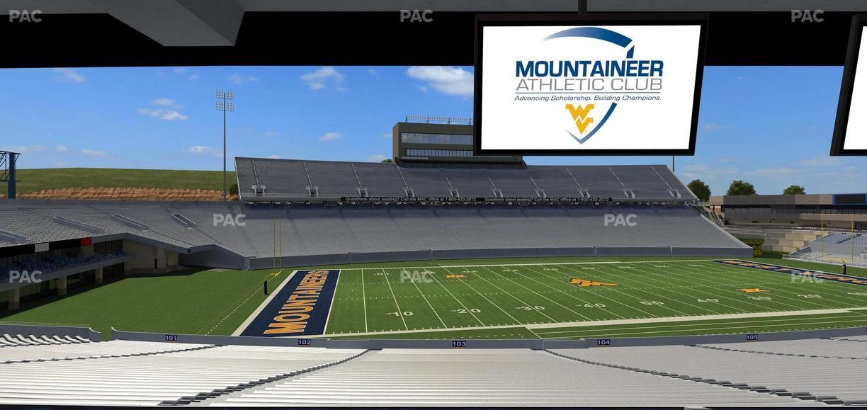 Mountaineer Field at Milan Puskar Stadium - Section Field Box 9 Seat View