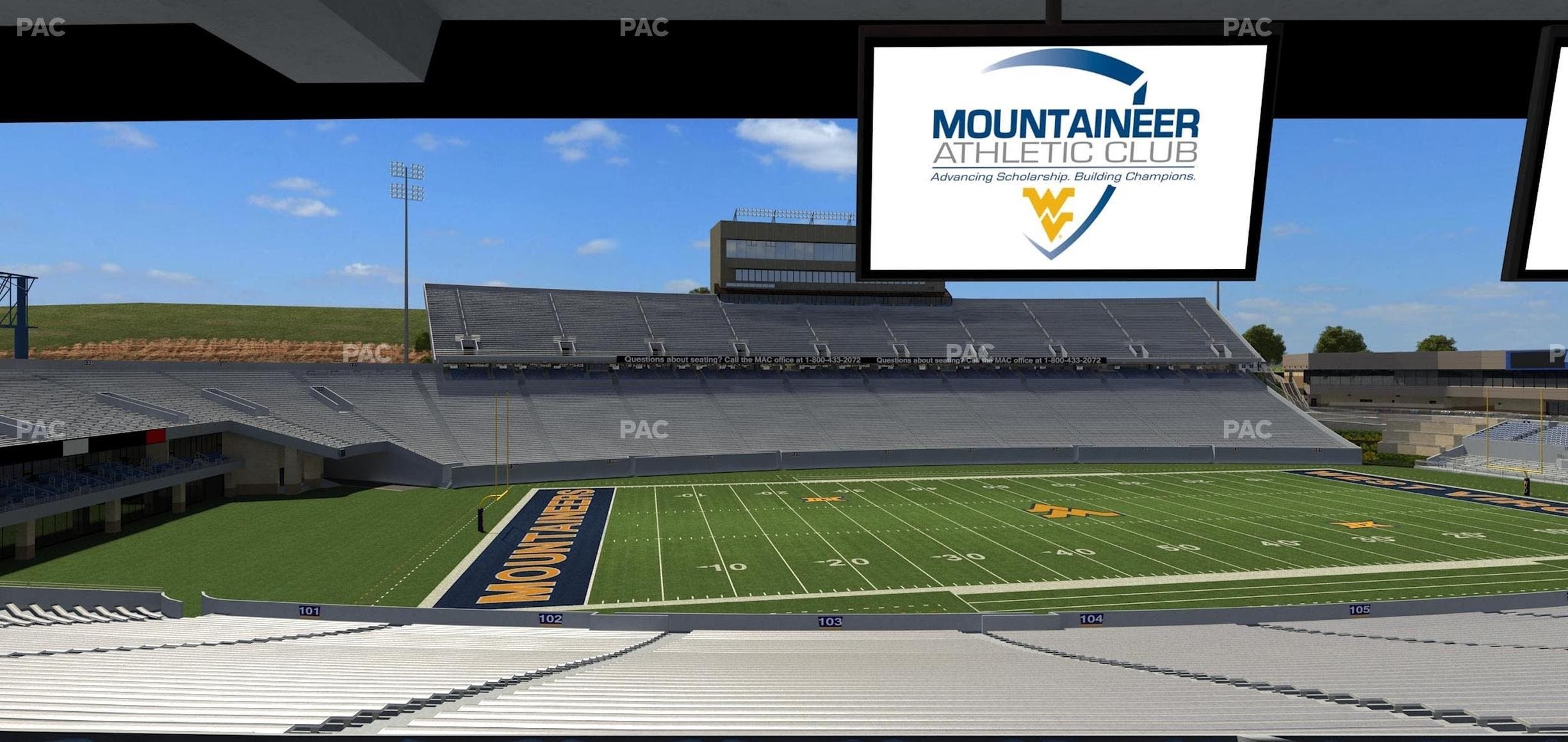 Mountaineer Field at Milan Puskar Stadium - Section Field Box 9 Seat View