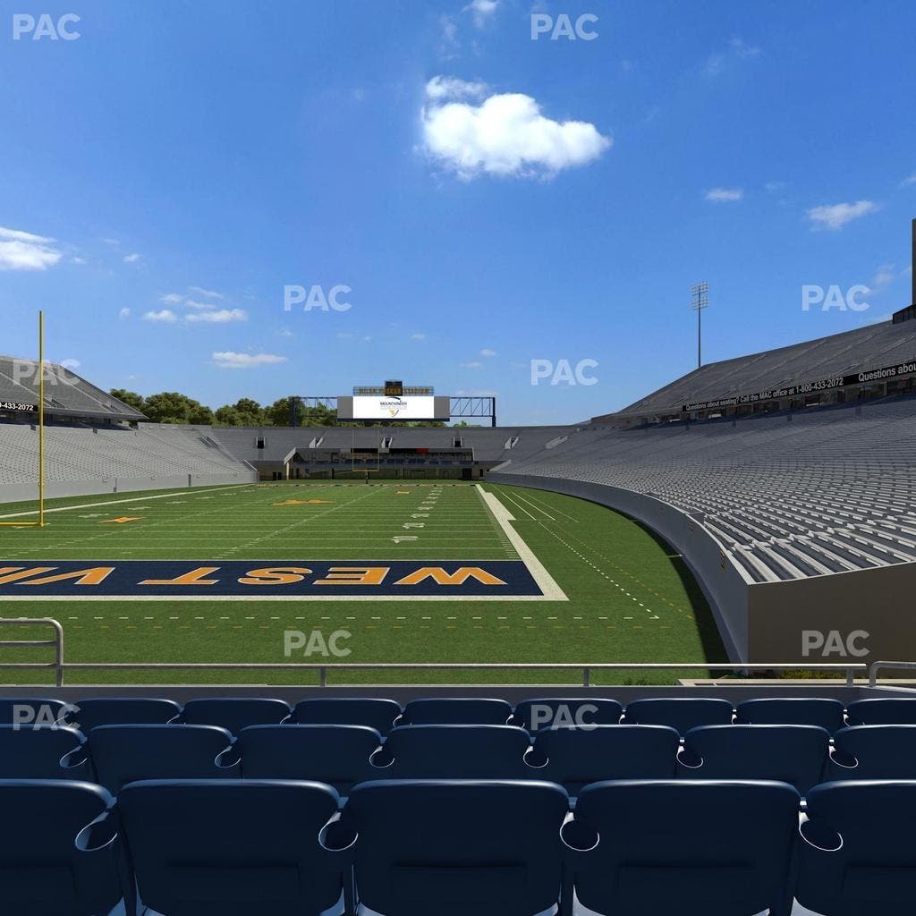 Mountaineer Field at Milan Puskar Stadium - Section Touchdown Terrace A Seat View
