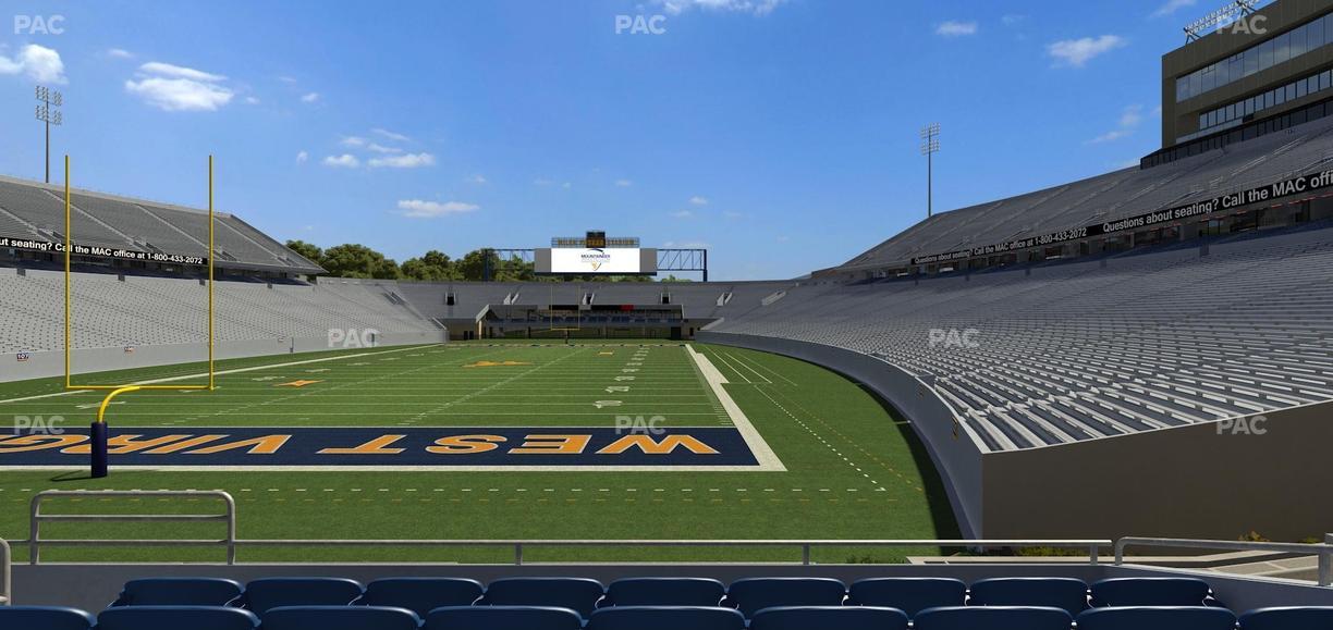 Mountaineer Field at Milan Puskar Stadium - Section Touchdown Terrace A Seat View
